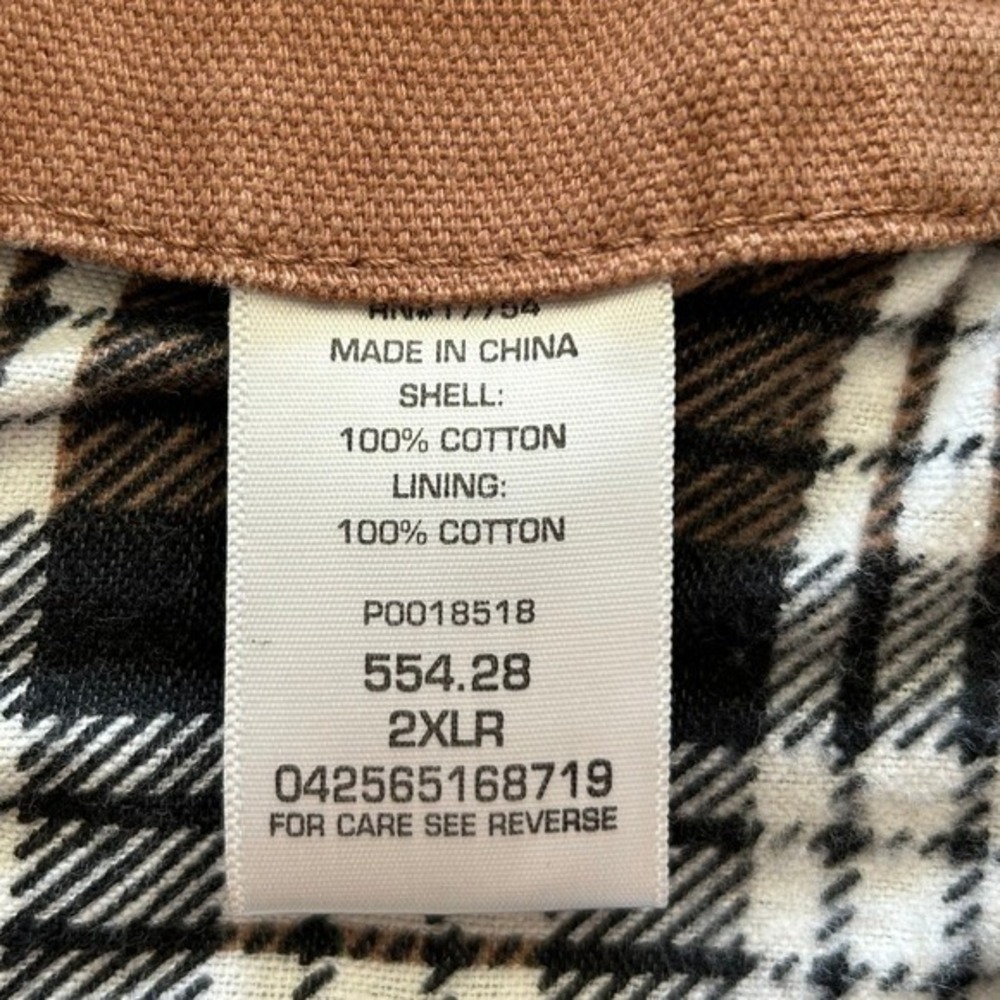Polar King by Key Brown Men's 2XL Canvas Workwear Shirt Jacket Flannel Lined - Picture 9 of 10